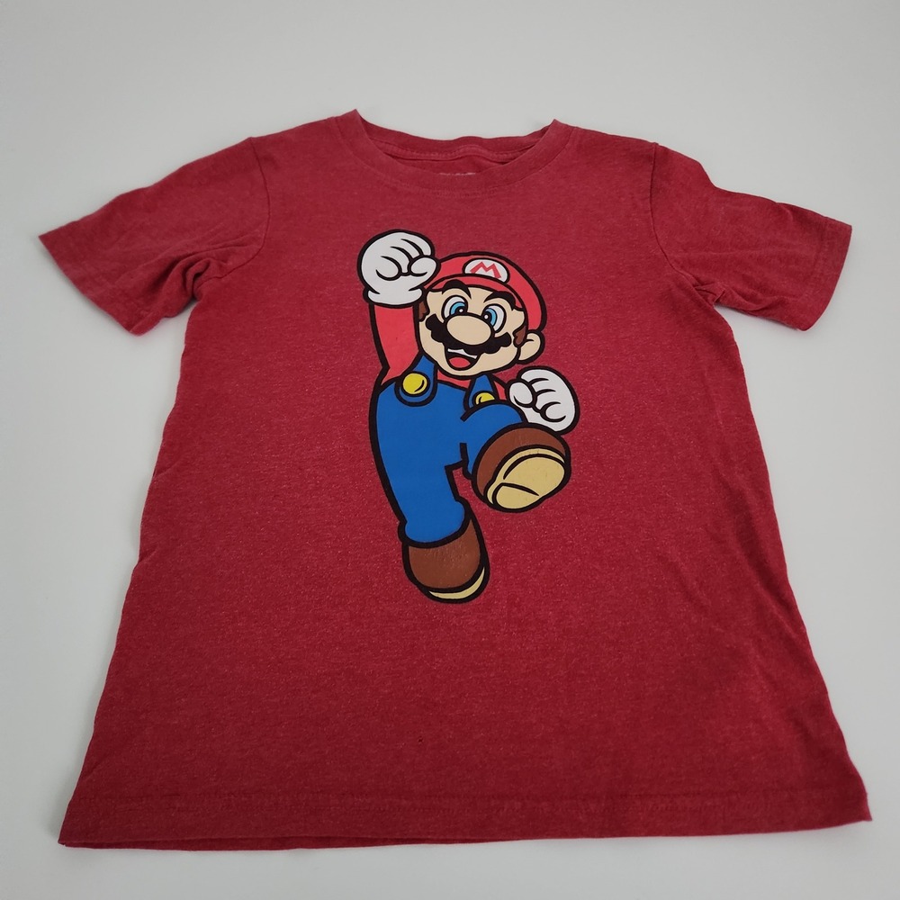 Nintendo Super Mario Kids Graphic T-Shirt Red Size 7‎